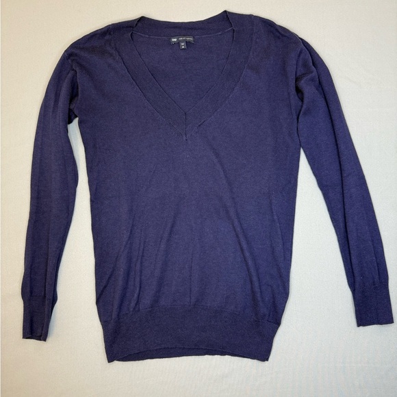 Gap V Neck Sweater Women’s Size XS Navy Blue Cotton Cashmere Blend - Picture 12 of 12